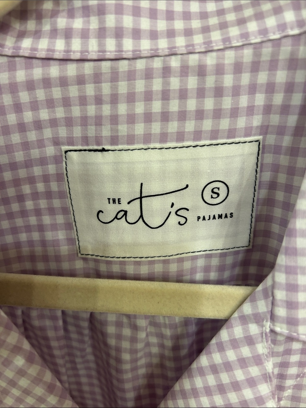 cit2 Lavender Gingham Short Pajama Set - Women's Sleepwear - Picture 3 of 9